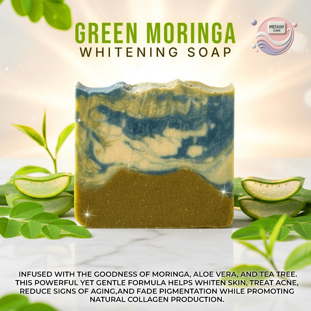 Green Moringa Whitening Bar – Clear, Bright & Youthful Skin - Meshay Care