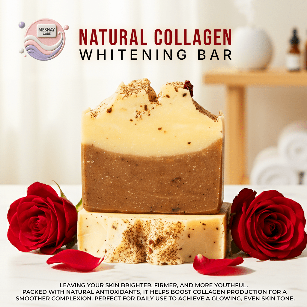 Natural Collagen Whitening Bar – Brighten & Nourish Skin - Meshay Care