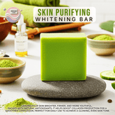 Skin Purifying Whitening Bar – French Green Clay, Cucumber, Pumpkin Seed & Honey | Deep Cleansing & Natural Glow - Meshay Care