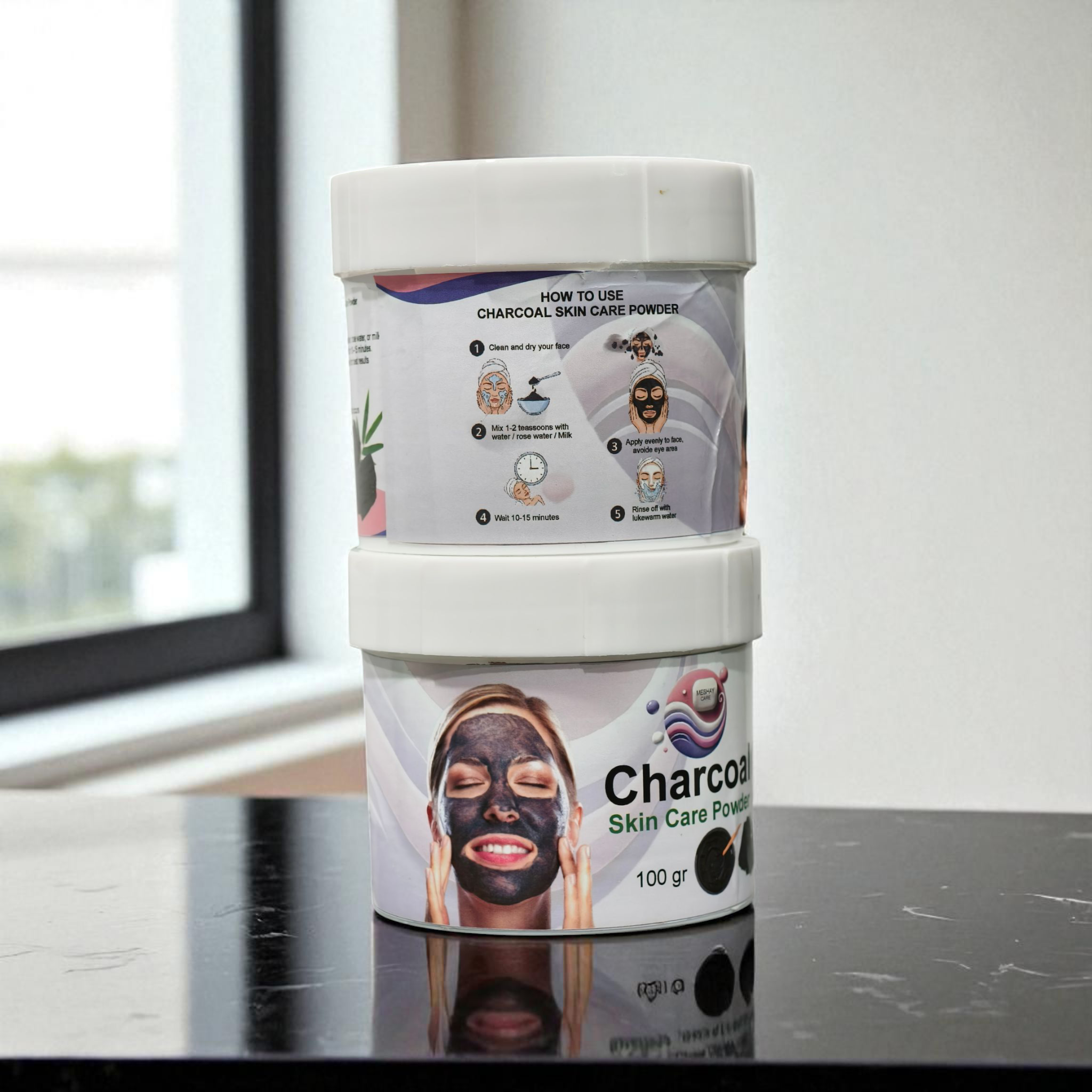 Activated Charcoal Powder 100g – 100% Pure & Natural | Deep Cleansing for Skin, Face, Teeth & Hair
