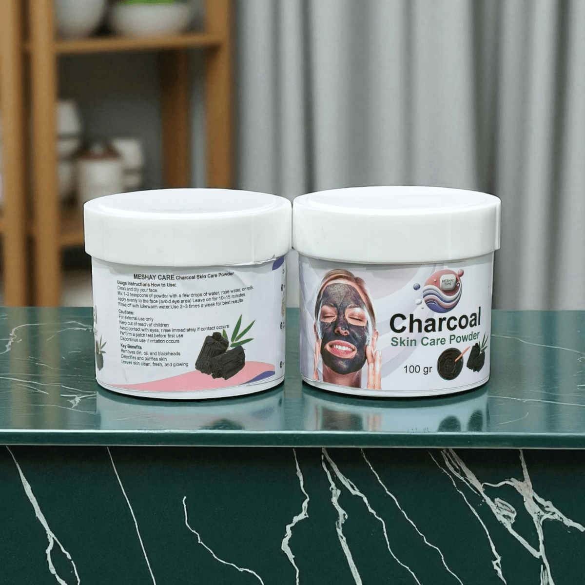 Activated Charcoal Powder | Deep Cleansing for Skin, Face, Teeth & Hair - Meshay Care
