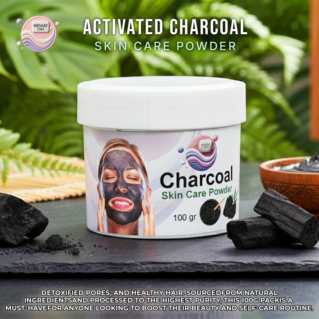 Activated Charcoal Powder | Deep Cleansing for Skin, Face, Teeth & Hair - Meshay Care