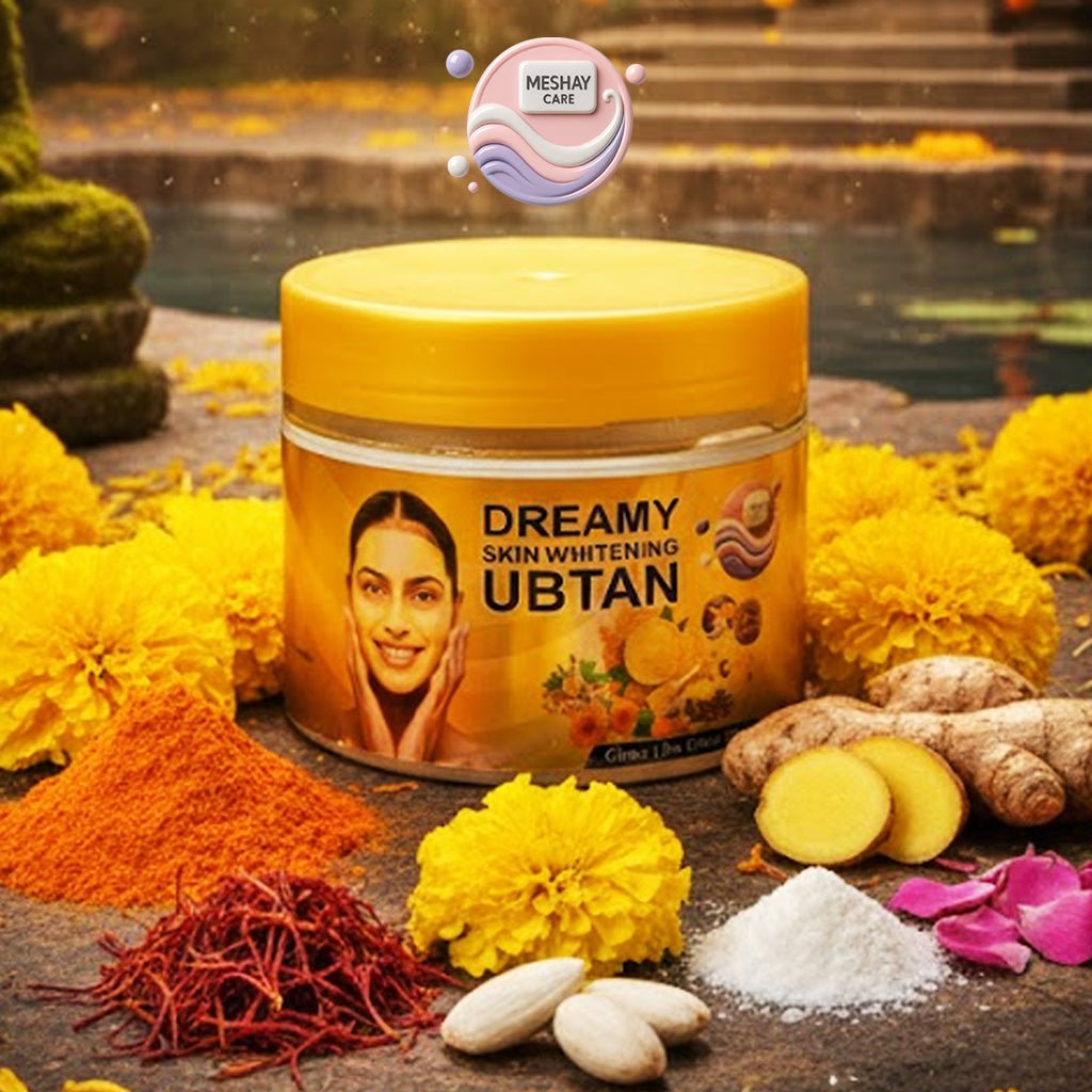 Dreamy Skin Whitening Ubtan – Glass - Like Clear Skin - Meshay Care