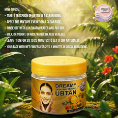 Dreamy Skin Whitening Ubtan – Glass - Like Clear Skin - Meshay Care