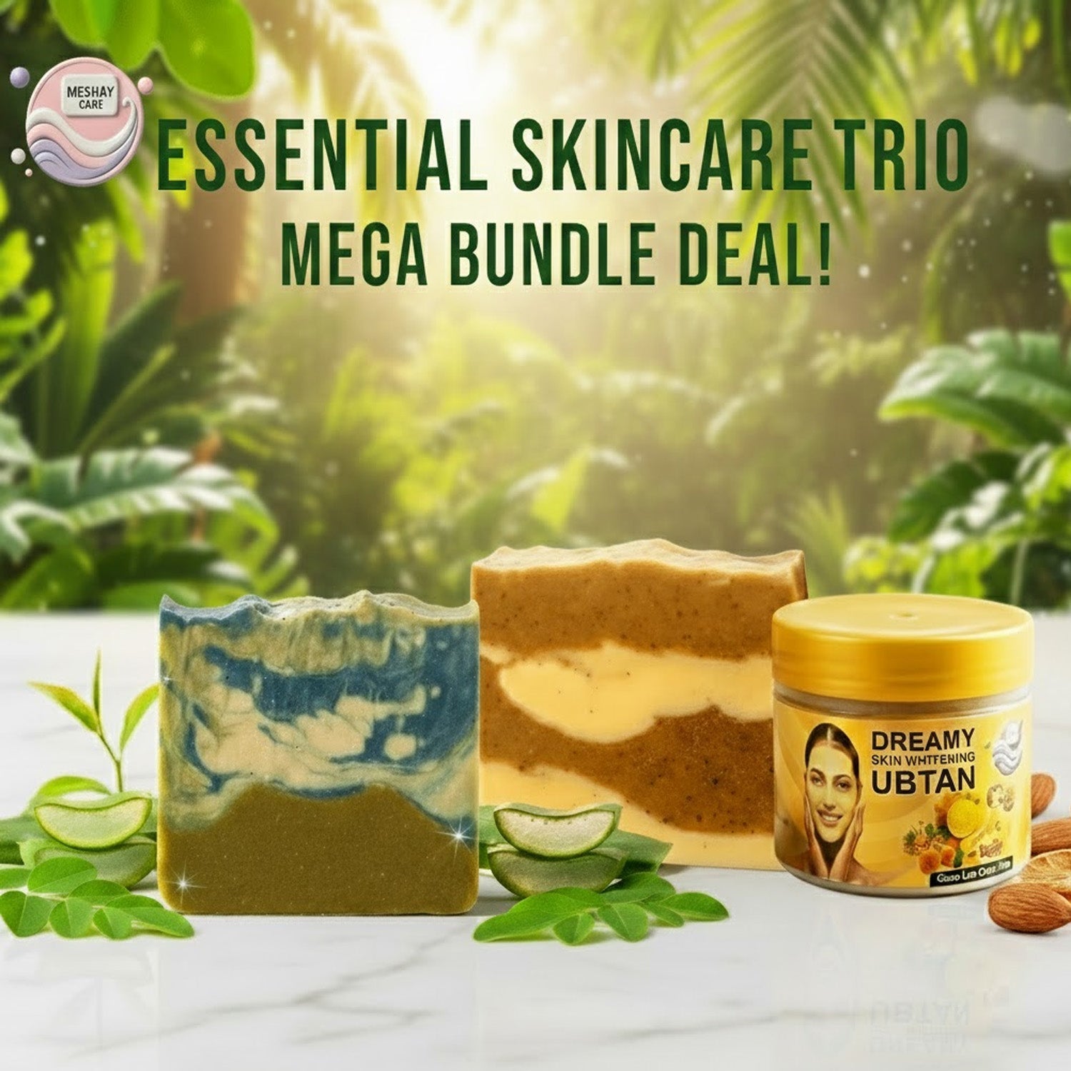 Essential Skincare Trio Mega Bundle Deal - Meshay Care