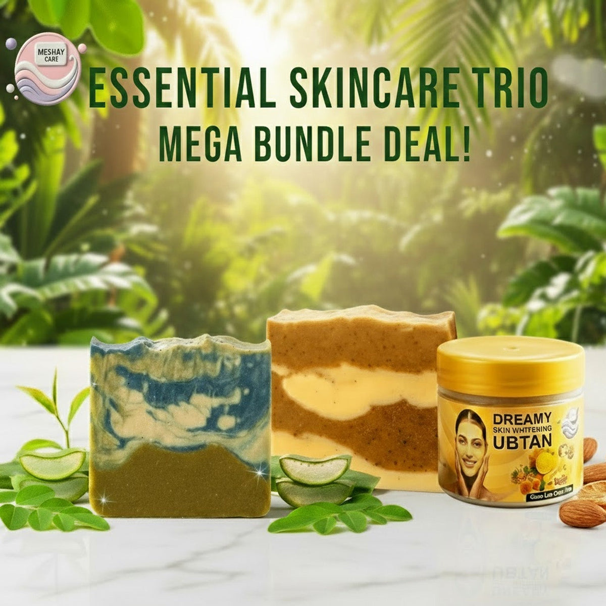 Essential Skincare Trio Mega Bundle Deal - Meshay Care