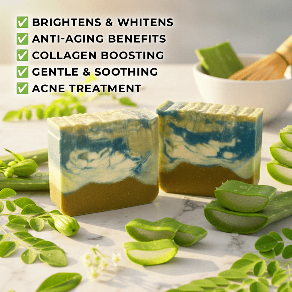 Green Moringa Whitening Bar – Clear, Bright & Youthful Skin - Meshay Care